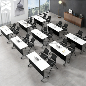 Tavolo da Ufficio Regolabile e Pieghevole con Ruote, Tavolo per Riunioni, Scrivania per Ufficio, Sala Riunioni e Formazione - Product Image 6