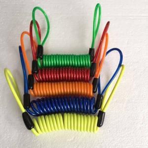 120cm alarme disque serrure sécurité Anti <span class=keywords><strong>voleur</strong></span> vélo moto roue frein à disque alarme serrure et sac et rappel ressort câble - Product Image 6