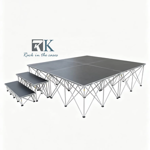 Plataforma de Escenario Plegable Portátil de Aluminio con Escalera para Eventos de Bodas y Fiestas, Smart Riser - Product Image 1