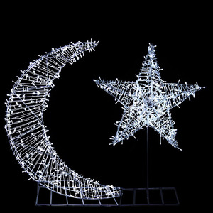 Lampes décoratives LED d'extérieur à motif lune et étoile, étanches IP65, pour jardin, parc, festival - Product Image 5