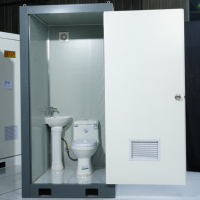 Cabine de Toilettes Modulaire Préfabriquée Mobile pour Chantier, Salle de Bain Portable Luxe ou Simple Durable à Vendre
