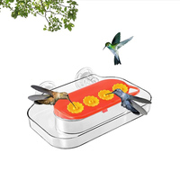 Mangeoires à colibris portables en plastique avec fonction de suspension, petits abreuvoirs de fenêtre pour usage extérieur pour l'alimentation des oiseaux