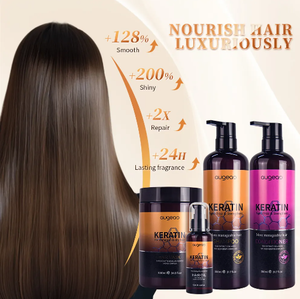Producto para el Cuidado del Cabello Personalizado OEM, Suavizante, Nutritivo, Tratamiento de Queratina, Champú y <span class=keywords><strong>Acondicionador</strong></span> Naturales - Product Image 2
