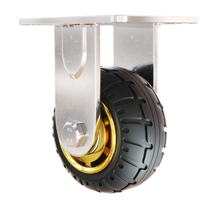 Rodas de Borracha Sólida Antiderrapante de Alta Elasticidade Cinza de 4''5''6''8 polegadas para Carrinho com Capacidade de 200/300kg - Product Image 2