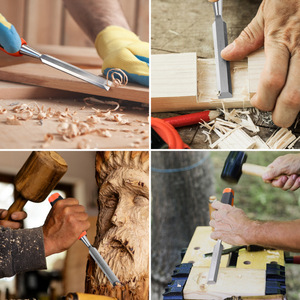 Ensemble de 8 outils à main pour le travail <span class=keywords><strong>du</strong></span> bois avec étui rigide, ciseaux et pierre à aiguiser pour <span class=keywords><strong>la</strong></span> réparation - Product Image 4