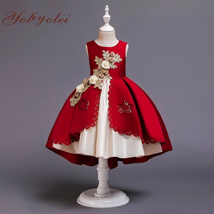 All'ingrosso <span class=keywords><strong>abiti</strong></span> estivi per bambini ragazze adolescenti formale motivo floreale in pizzo Casual carino set per matrimonio breve compleanno - Product Image 1