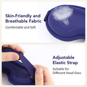 Masseur oculaire chauffant USB avec vibration et masque oculaire en soie à vapeur chaude réutilisable pour le sommeil - Product Image 2