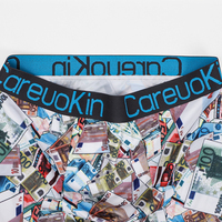 Caleçons boxeurs mi-taille à séchage rapide pour hommes Careuokin en tissu respirant effet soie de lait, prêts à être expédiés, couleurs unies, sous-vêtements noirs