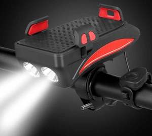 Phare avant LED rechargeable 2024 pour vélo, support de téléphone portable, klaxon de moto intelligent – Vente en gros d'accessoires - Product Image 2