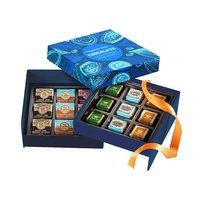 Boîte cadeau rigide en papier kraft personnalisée pour chocolats, bonbons et confiseries, avec fenêtre transparente