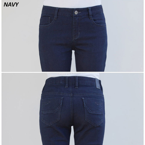 Conçu Corée IntheK BangBang SS Femme Regular-Fit Stretch Denim Straight 3 Couleurs Naturellement Narrows Hem Jeans Spandex - Product Image 3