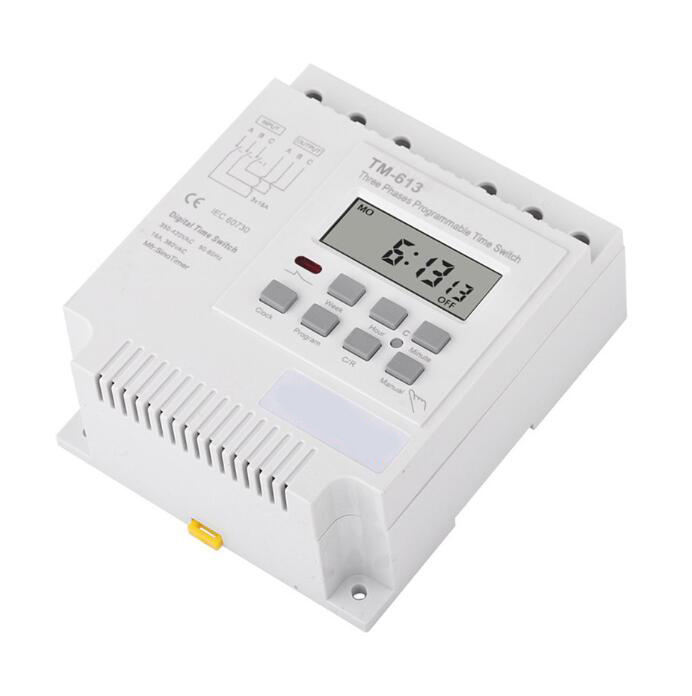 380V 25A三相タイマースイッチ電子タイマーリレー、1日/週16回オン
