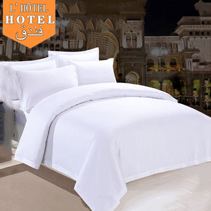 Ensemble de literie d'hôtel en lin blanc personnalisé, housse de couette, draps, 100% coton, ensemble de literie d'hôtel - Product Image 1