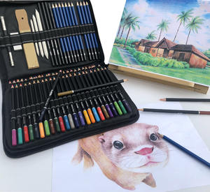 95 piezas boceto colorido lápiz carbón extensor papel de <span class=keywords><strong>lija</strong></span> bloque dibujo arte conjunto - Product Image 4