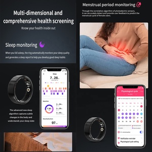 Nuevo y Elegante Anillo Inteligente de Metal y Cerámica Dorado, con Monitor de Temperatura y Frecuencia Cardíaca, Almacenamiento y NFC - Product Image 5
