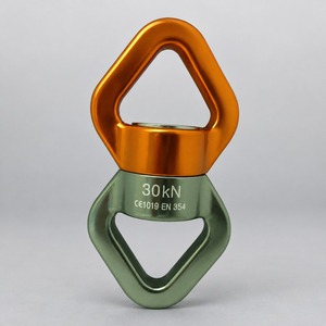 Émerillon à roulement à billes 30kN en alliage d'aluminium anodisé 75,5g, à trois yeux, anti-torsion pour la mise en rigging, conforme aux normes EN 354 EN 365 HM - Product Image 6