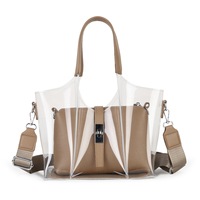 Sac fourre-tout transparent de plage style coréen été 2026 en PVC, sac à main transparent pour femme, idéal pour les voyages et le shopping quotidien