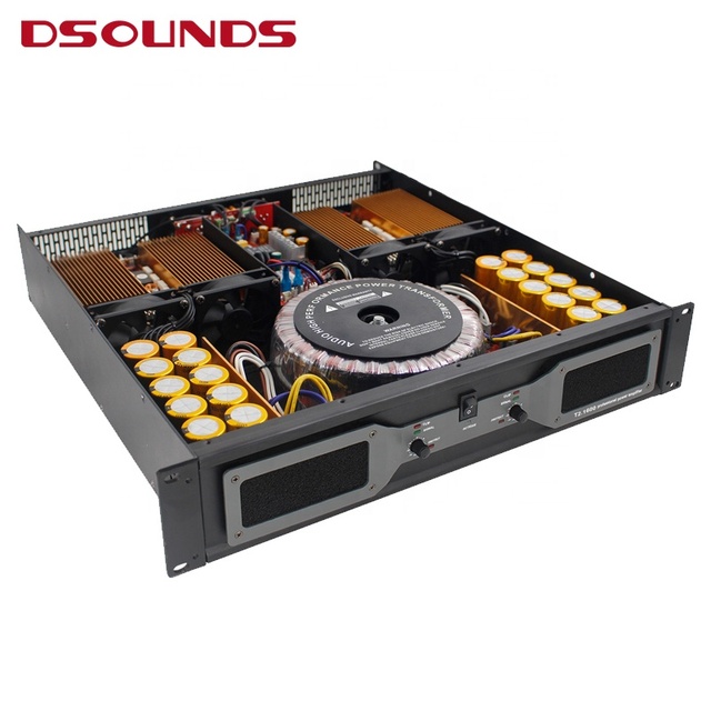 Class H Power Audio Amplifier 2U Professional Power Amplifier 1600Wx2 Power Amplifier for Outdoor Loudspeaker