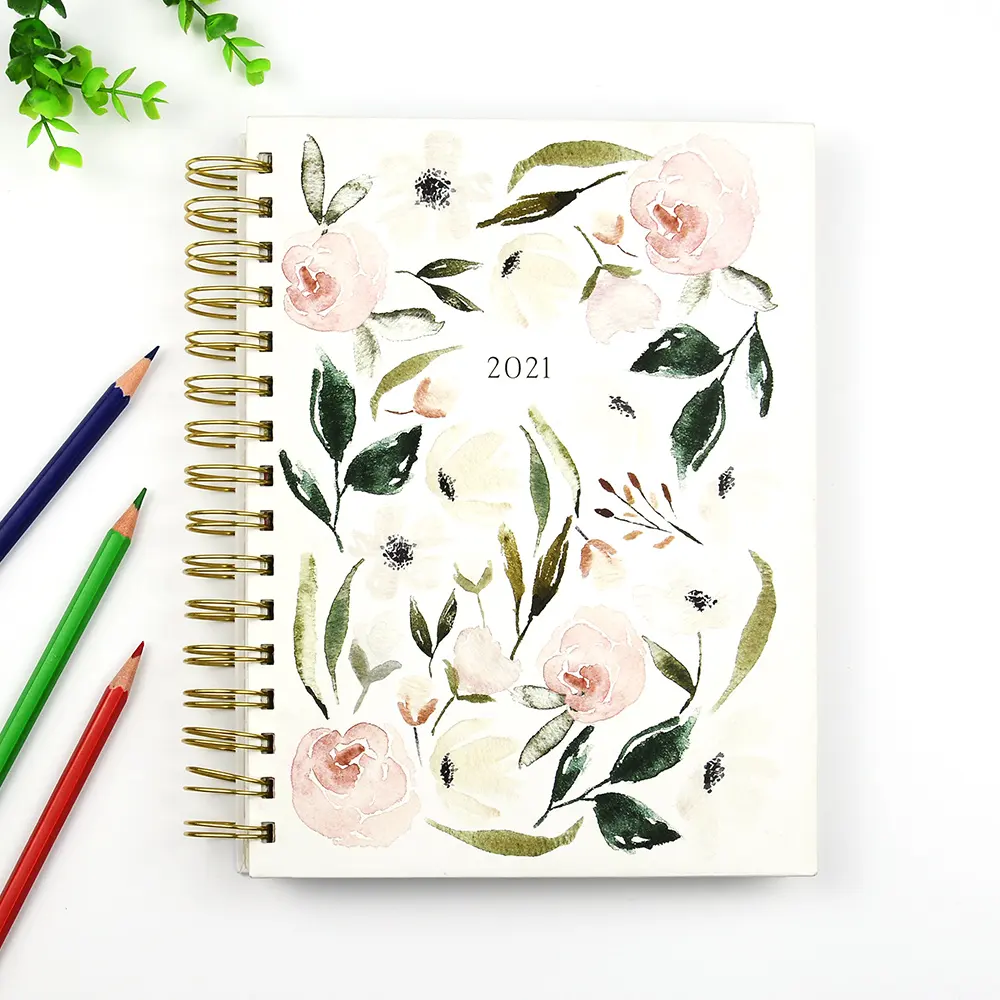 Custom Weekly Daily Planner Wire-o Binding Journal Notebook Monthly Plan Tracker Note Books 2022 Year Review