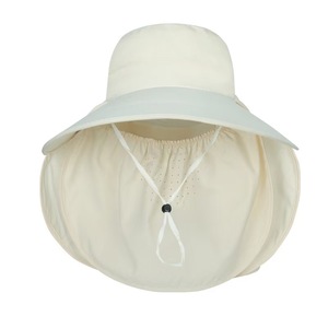 Women's Summer Wide Brim Sun <b>Hat</b> With Face Shield Breathable UV Protection Bucket <b>Hat</b> For Outdoor Activities - Product Image 4