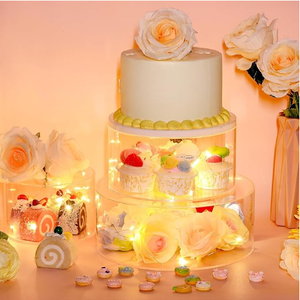 Yageli bán sỉ Acrylic bánh hiển thị trường hợp bánh Hội Đồng Quản trị vuông đứng cho đám cưới hiển thị thực phẩm - Product Image 6