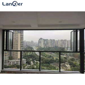 Nhà Máy Tùy Chỉnh Nhôm Đôi Gấp Cửa Sổ Không Khung Gấp Kính Bóng Râm Châu Âu Louver Loại Dọc Mở Mô Hình - Product Image 5