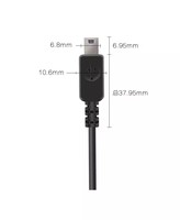 Vente chaude OEM ODM personnalisation 2 cœurs 5 cœurs 5P Mini USB mâle femelle prise fil dénudé Mini USB à extrémité ouverte câble de queue de cochon