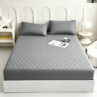 Drap-housse imperméable en polycoton, protège-matelas matelassé losanges, couvre-lit élastique tailles King, Queen, Twin – Vente en gros