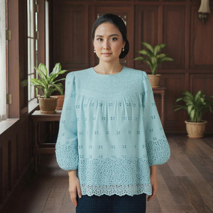 ชุดบาจูกูรุงทันสมัยแบบเรียบง่าย ลายดอกไม้ ผ้าโพลีเอสเตอร์ไม่ต้องรีด พร้อมส่ง แฟชั่นมาเลเซีย สินค้าขายดีที่ได้รับการพิสูจน์แล้ว พร้อมสวมใส่ - Product Image 2