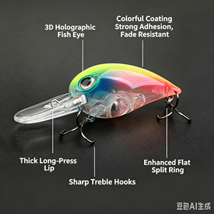 Señuelo artificial de 21g con cola larga para pesca en agua salada y dulce, de buceo profundo. - Product Image 3