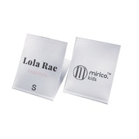 Etiquette de lavage et d'entretien de vêtements de marque personnalisée bon marché Etiquette de cou en coton tissé pour sac à chaussures et vêtements