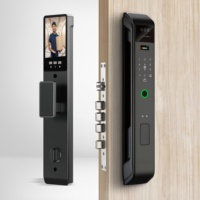 Serrure numérique pour la sécurité domestique, serrure de porte intelligente à reconnaissance faciale avec contrôle par application WiFi Tuya, 9 langues