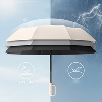 Vente directe en usine Logo personnalisé Design moderne Compact pliant coupe-vent Parapluie pour adultes Vente en gros de publicité promotionnelle