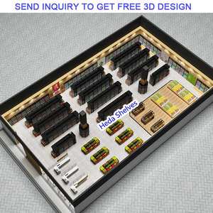 מחיר טוב סיטונאי תיל מדפים לבנים גונדולה מדפים סופרמרקט מדפים דו צדדי סופרמרקט חנות - Product Image 6