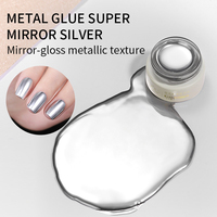 Vente en gros de vernis à ongles gel miroir en métal organique végétalien or argent liquide métallique uv gel
