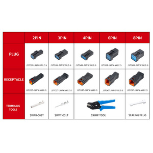 Jiefond JST JWPFスタイル自動車用防水ケーブルコネクタ、8ピンメスプラグ、モデル08R-JWPK-VKLE-S - Product Image 5
