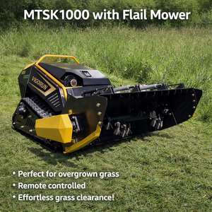 <span class=keywords><strong>Tondeuse</strong></span> à gazon autotractée sans fil télécommandée MTSK1000, débroussailleuse à fléaux avec moteur 4 temps, kit de <span class=keywords><strong>pièces</strong></span> de rechange, service fiable - Product Image 1