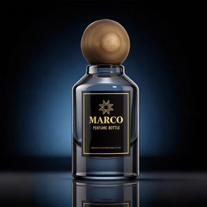 Nouveau design 2016, flacon de parfum en verre rond de 50 ml, flacon de parfum pour homme avec bouchon - Product Image 2