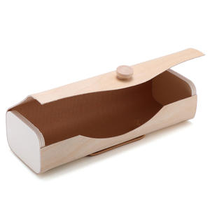 Étui à lunettes en bambou, placage de bois naturel, style rectangulaire tendance, 8-8,9 pouces, WC026, été 2024 - Product Image 1