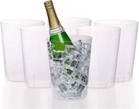 Seaux à glace en plastique de bonne qualité Logo personnalisé Bar KTV Champagne Bière Seau à glace pour la France Vieille poule mouchetée Rosée de miel biologique