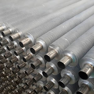 Trocador De Calor De Tubo Aleta De Alumínio De Cobre Do Tubo Do Trocador De Calor Do Evaporador Do Condensador Peças para Refrigeração De Água De Alta Temperatura - Product Image 1