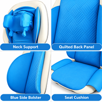 Coussin de massage électrique vibrant chauffant en cuir PU avec commande filaire manuelle pour la maison, le bureau et la voiture – Masseur complet