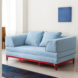 Canapé-<span class=keywords><strong>lit</strong></span> <span class=keywords><strong>pliant</strong></span> multifonctionnel à double usage, télescopique, pour salon, appartement, multi-personnes, en tissu, avec pieds hauts, idéal pour la détente - Product Image 1