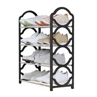 Étagère à chaussures multi-niveaux, organisateur de rangement pour chaussures, gain de place, montage sans outils, étagère de présentation de chaussures minimaliste multifonctionnelle