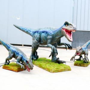 Parc d'attractions à thème <span class=keywords><strong>Jurassic</strong></span> <span class=keywords><strong>World</strong></span>, Velociraptor animatronique en métal pour l'extérieur, Aire de jeux pour parc d'aventure, jardin et maternelle - Product Image 1