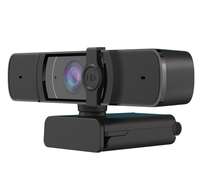 Webcam grand angle HD 1080P avec réglage flexible à 360 degrés, caméra de conférence et microphone intégré