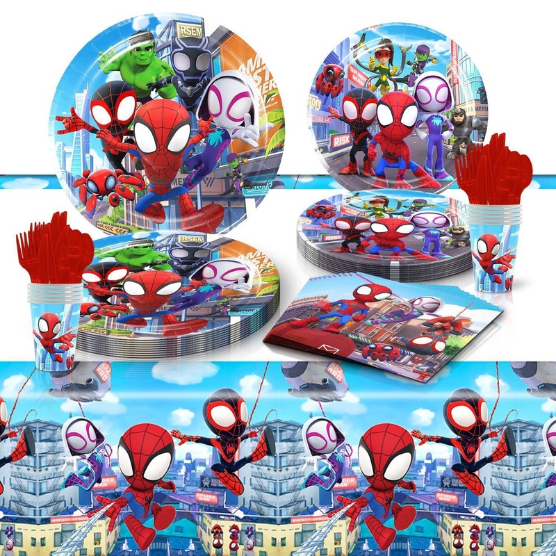 Spider Man Theme Cartoon Partner Birthday