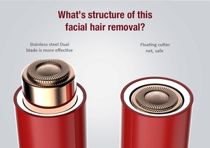 Xách tay mặt tóc Máy Cạo Lông điện môi ria mép LED tóc <span class=keywords><strong>Remover</strong></span> không đau lưỡi Son môi quay người đàn ông và phụ nữ - Product Image 6
