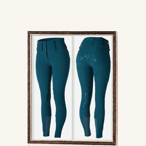Vente directe usine : Jodhpurs d'équitation western en silicone, coupe ajustée, perforations laser, respirants, séchage rapide, extensibles dans quatre directions, doux et longs - Product Image 2