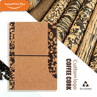 Carnet en liège bicolore avec logo personnalisé, ensemble cadeau écologique sans plastique, stylo en liège, boîte kraft pour cadeaux d'entreprise